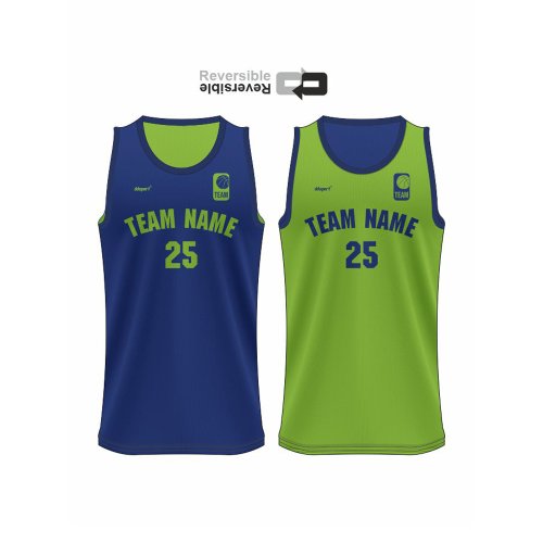 Reversible reversible basketball jersey