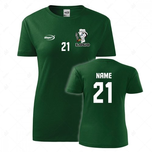 Damen-T-Shirt aus Baumwolle mit PREMIUM-Teamaufdruck