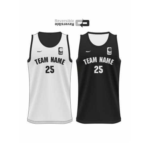 Reversible reversible basketball jersey
