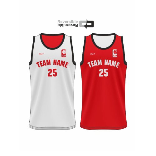 Reversible reversible basketball jersey