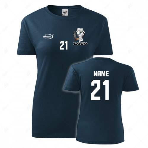 Damen-T-Shirt aus Baumwolle mit PREMIUM-Teamaufdruck