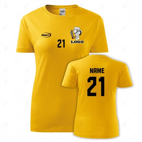 Damen-T-Shirt aus Baumwolle mit PREMIUM-Teamaufdruck