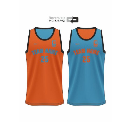 Reversible reversible basketball jersey