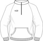 Without hood and kangaroo / short neck zip